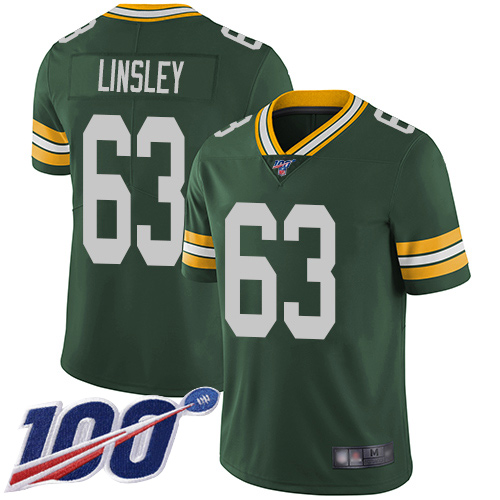 Green Bay Packers Limited Green Men 63 Linsley Corey Home Jersey Nike NFL 100th Season Vapor Untouchable